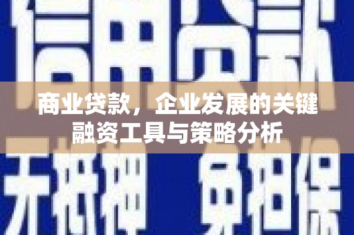 铁东商业贷款，企业发展的关键融资工具与策略分析